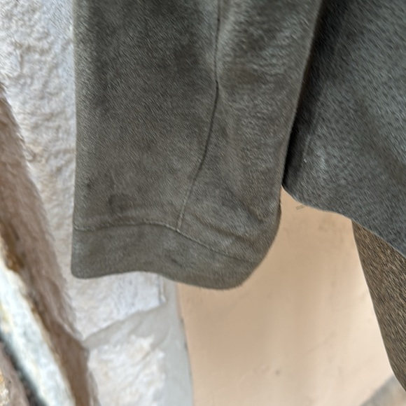 Chico’s Forest Green Suede Leather Jacket Size 2 (12-14) Medium - Picture 7 of 11